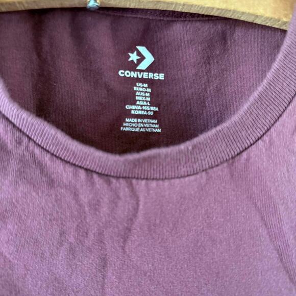 Burgundy‎ converse cropped tee - Picture 4 of 4